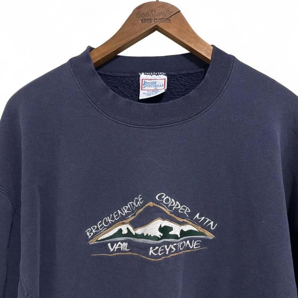 Vintage Premier Sportswear Colorado Ski Resorts Embroidered Crewneck Sweatshirt